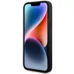 AMG Leather Curved Lines iPhone 14 Pro Max 6,7" AMHMP14XOSDBK, hátlap, tok, fekete
