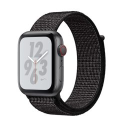   Apple Watch nylon 44mm óraszíj tépőzáras rögzítéssel, fekete