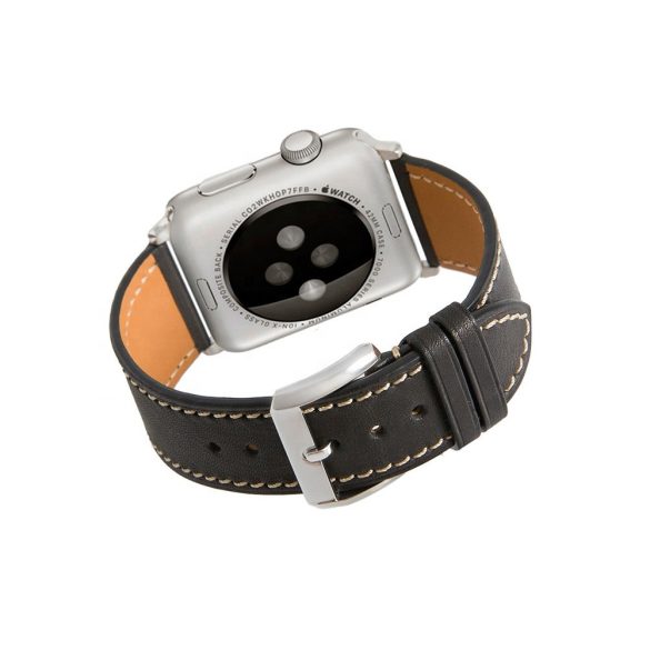 Apple Watch borjú bőr 44mm óraszíj, fekete