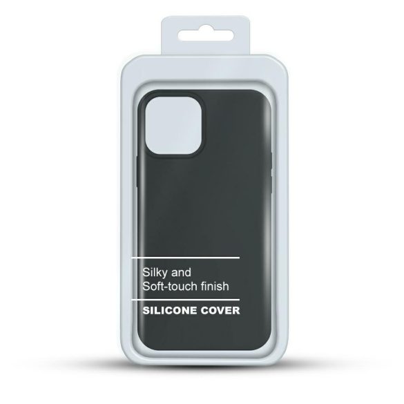 Silicone Case iPhone 14 Pro hátlap, tok, fekete