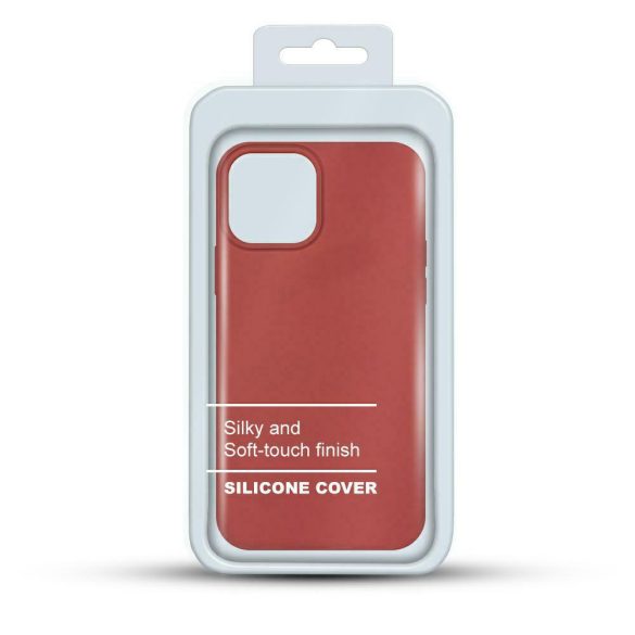 Silicone Case iPhone 14 Pro hátlap, tok, piros