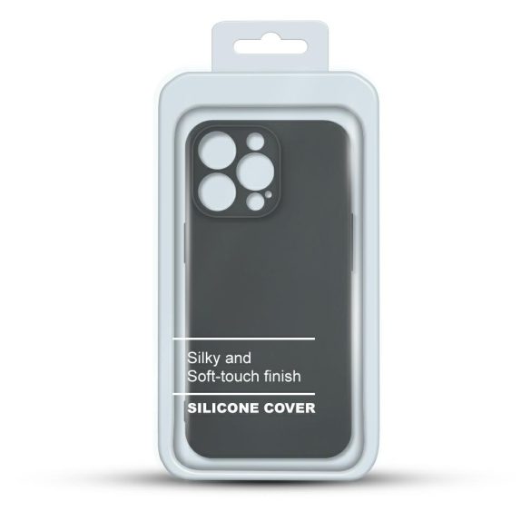 Silicone Case iPhone 13 Pro hátlap, tok, fekete