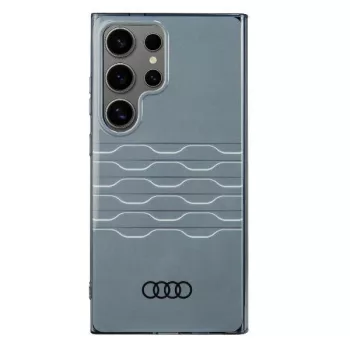   Audi IML geometrikus mintás tok AU-IMLS24U-A6/D3-GY Samsung Galaxy S24 Ultra , hátlap, tok, szürke