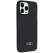 Audi Silicone Case AU-LSRIP13PM-Q3/D1-BK iPhone 13 Pro Max 6.7", hátlap, tok, fekete