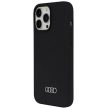Audi Silicone Case AU-LSRIP13PM-Q3/D1-BK iPhone 13 Pro Max 6.7", hátlap, tok, fekete