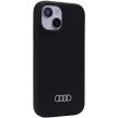 Audi Silicone Case AU-LSRIP15M-Q3/D1-BK iPhone 14 Plus/15 Plus 6.7", hátlap, tok, fekete