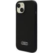 Audi Silicone Case AU-LSRIP15M-Q3/D1-BK iPhone 14 Plus/15 Plus 6.7", hátlap, tok, fekete