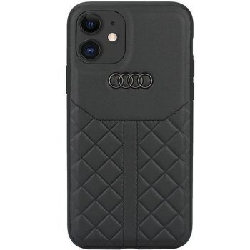   Audi valódi bőr iPhone 11/Xr 6.1", hátlap, tok, fekete