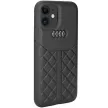 Audi valódi bőr iPhone 12/12 Pro 6.1", hátlap, tok, fekete