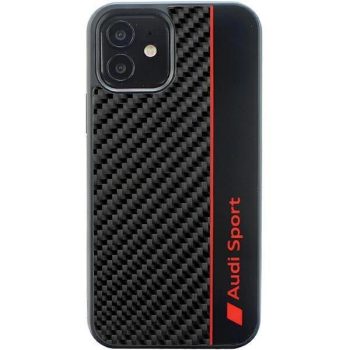   Audi Carbon Fiber Stripe iPhone 11/Xr 6.1", hátlap, tok, fekete