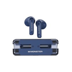   Monster XKT08 TWS vezeték nélküli headset, fülhallgató, töltő tokkal, kék