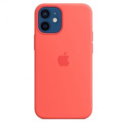   Apple gyári iPhone 12 Mini szilikon hátlap, tok, rózsaszín