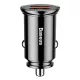Baseus CCALL-YD01 Circular Car Charger univerzális autós szivargyújtó töltő, 2xUSB-A, QC3.0, 5A, 30W, fekete