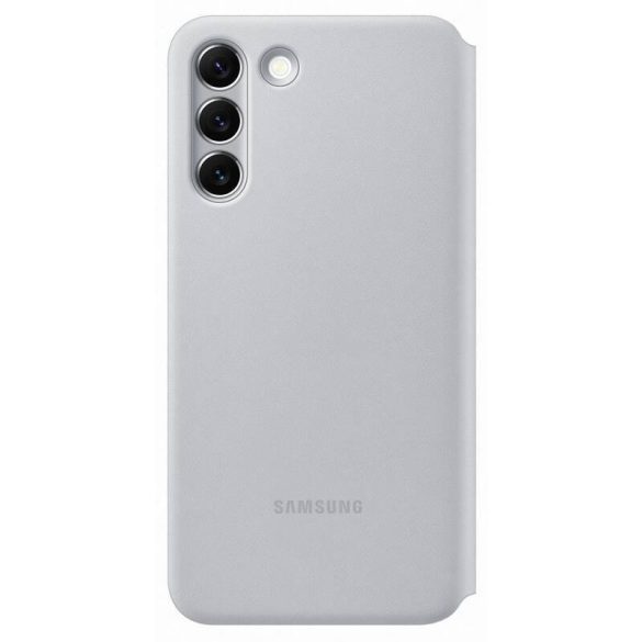 Samsung gyári LED View Case cover Samsung Galaxy S22 Plus (EF-NS906PJEGEE) oldalra nyíló tok, szürke
