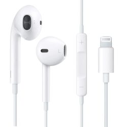   Apple gyári vezetékes lightning headset, fülhallgató, MMTN2ZM/A, (doboz nélküli), fehér
