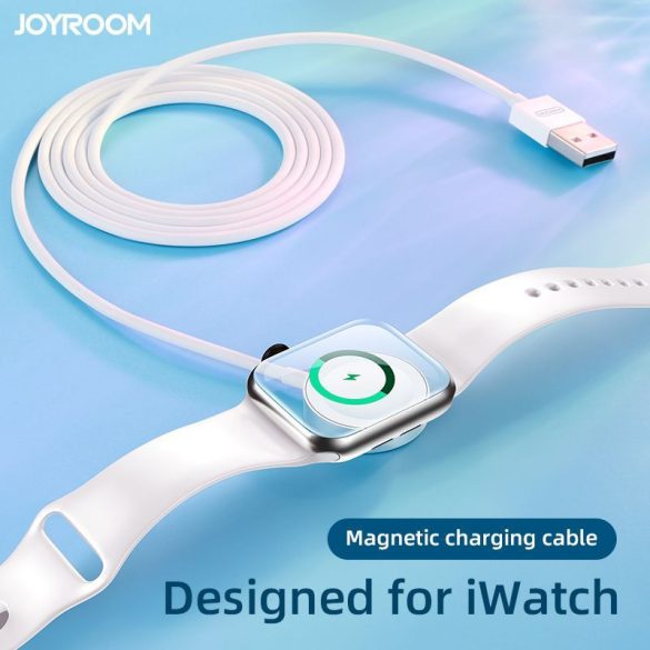 Joyroom S-IW001S Ben Series USB Apple Watch 3/4/5/6/SE Qi vezeték nélküli töltő 1.2m, fehér