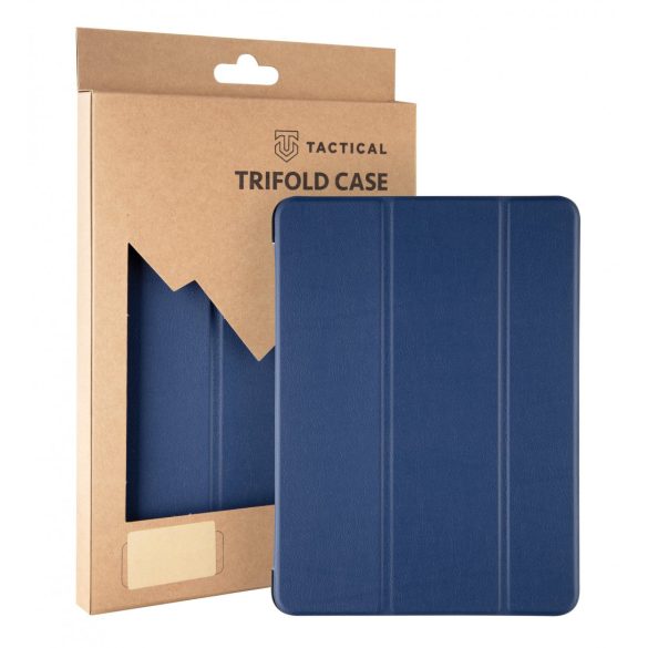 Tactical Book Tri Fold iPad Mini 6 (2021) oldalra nyíló smart tok, sötétkék