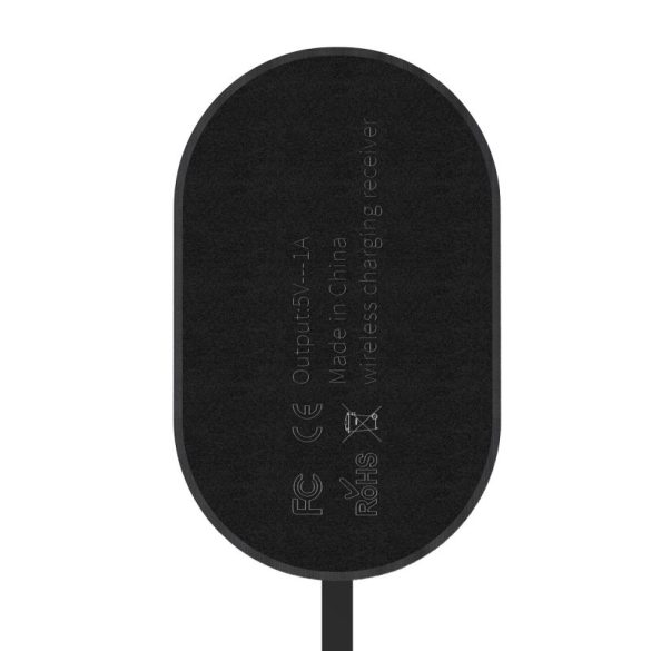 Baseus Qi vezeték nélküli töltő receiver univerzális, micro-USB csatlakozással, fekete