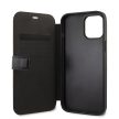 BMW iPhone 12 Pro Max Signature (BMFLBKP12LSLLBK) eredeti bőr oldalra nyíló tok, fekete