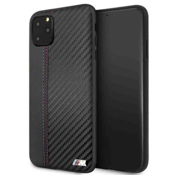   BMW iPhone 11 Pro Max M-Collection Carbon Fiber (BMHCN65MCARBK) hátlap, tok, fekete