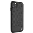BMW iPhone 11 Pro Max Signature Perforated eredeti bőr (BMHCN65PEBOBK) hátlap, tok, fekete