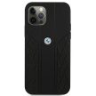 BMW BMHCP12LRSPPPK iPhone 12 Pro Max 6,7", Leather Curve Perforate hátlap, tok, fekete