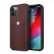BMW BMHCP12LRSPPR iPhone 12 Pro Max 6,7" Leather Curve Perforate hátlap, tok, bordó