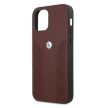 BMW BMHCP12LRSPPR iPhone 12 Pro Max 6,7" Leather Curve Perforate hátlap, tok, bordó