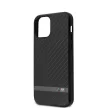 BMW iPhone 12 Mini Carbon & Aluminium (BMHCP12SASCFBK) hátlap, tok, fekete