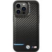 BMW BMHCP13L22NBCK iPhone 13/13 Pro 6.1", Leather Carbon hátlap, tok, fekete