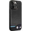 BMW BMHCP13L22NBCK iPhone 13/13 Pro 6.1", Leather Carbon hátlap, tok, fekete