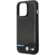 BMW BMHCP13L22NBCK iPhone 13/13 Pro 6.1", Leather Carbon hátlap, tok, fekete