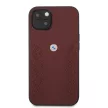 BMW iPhone 13 Leather Curve Perforate eredeti bőr (BMHCP13MRSPPR) hátlap, tok, bordó