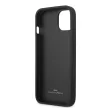 BMW iPhone 13 Leather Curve Perforate eredeti bőr (BMHCP13MRSPPR) hátlap, tok, bordó