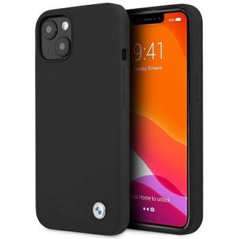   BMW BMHCP13SSILBK iPhone 13 mini 5,4", Silicone Signature hátlap, tok, fekete