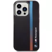 BMW BMHCP14L22HVGV IML Tricolor Stripe iPhone 14 Pro 6.1" hátlap, tok, fekete