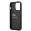 BMW iPhone 14 Pro Leather Stamp Tricolor (BMHCP14L22PTDK) hátlap, tok, fekete