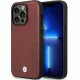 BMW BMHCP14L22RFGR Leather Diamond Pattern iPhone 14 Pro 6.1" tok, bordó