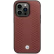 BMW BMHCP14L22RFGR Leather Diamond Pattern iPhone 14 Pro 6.1" tok, bordó