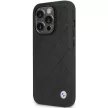 BMW iPhone 14 Pro Leather Quilted (BMHCP14L22RQDK) eredeti bőr hátlap, tok, fekete
