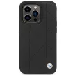 BMW iPhone 14 Pro Leather Quilted (BMHCP14L22RQDK) eredeti bőr hátlap, tok, fekete