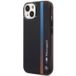 BMW BMHCP14S22HVGV iPhone 14 6.1", IML Tricolor Stripe hátlap, tok, fekete