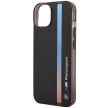 BMW BMHCP14S22HVGV iPhone 14 6.1", IML Tricolor Stripe hátlap, tok, fekete
