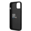 BMW iPhone 14 Leather Carbon (BMHCP14S22NBCK) hátlap, tok, fekete