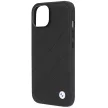 BMW BMHCP14S22RQDK Leather Quilted iPhone 14 6.1" hátlap, bőr tok, fekete
