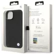 BMW BMHCP14S22RQDK Leather Quilted iPhone 14 6.1" hátlap, bőr tok, fekete