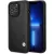 BMW BMHCP14X22RBDK Leather Blue Dots iPhone 14 Pro Max 6.7" hátlap, bőr tok, fekete