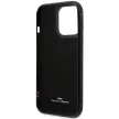 BMW iPhone 14 Pro Max 6,7" black Leather Card Slot (BMHCP14X22RSEPK) hátlap, tok, fekete