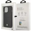 BMW iPhone 14 Pro Max 6,7" black Leather Card Slot (BMHCP14X22RSEPK) hátlap, tok, fekete