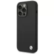 BMW BMHCP14XSILBK iPhone 14 Pro Max 6,7", Silicone Metal Logo hátlap, tok, fekete